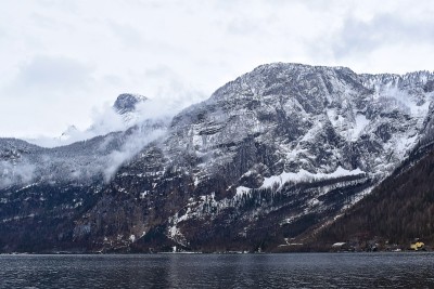 奥地利哈尔斯塔特的雪山。