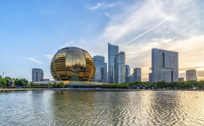 杭州金融中心大厦景观天际线