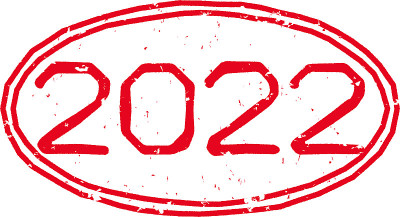 红色的字母上印有数字2022