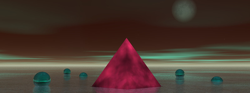 冥想景观- 3d渲染