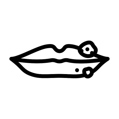疱疹皮肤疾病线图标矢量插图