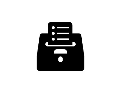 选举盒子图标。孤立的投票箱与选票符号-向量