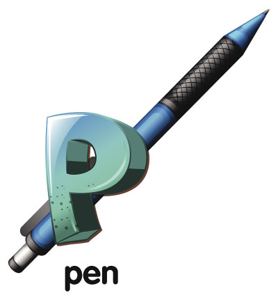 字母P代表钢笔