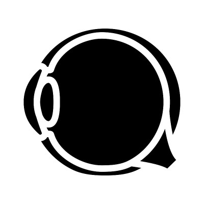 眼治疗眼科字形图标矢量插图