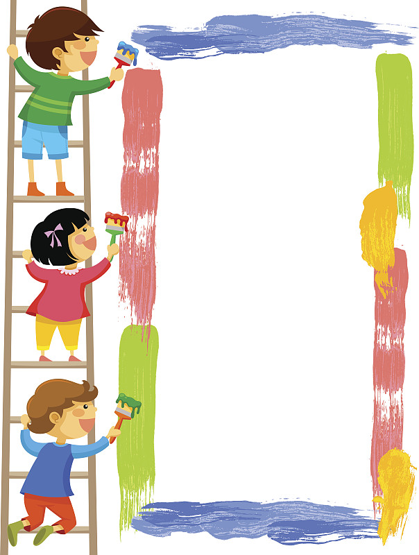 孩子们画画框
