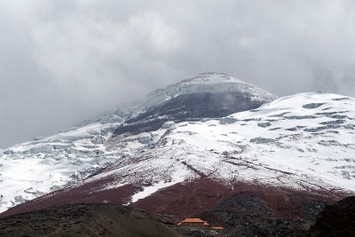 科托帕西火山上的冰川