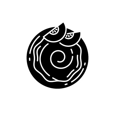Pumpkin hummus black glyph icon