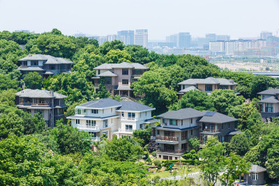 中国杭州的别墅群建筑风景