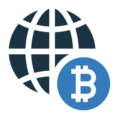 比特币，全球投资图标标志