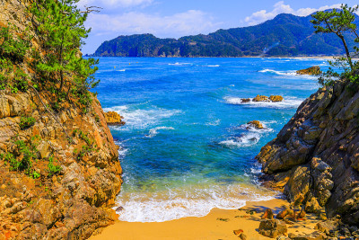 日本鸟取市浦富海岸