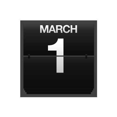 台历3月1日。