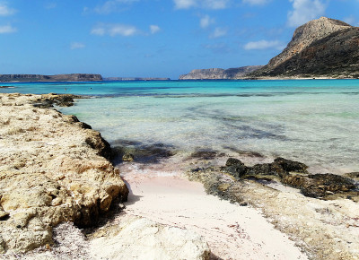 地中海的海岸线景观，克里特岛希腊