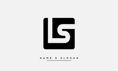 LS或SL字母抽象图标标识向量