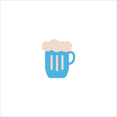 啤酒图标平面矢量符号设计新潮
