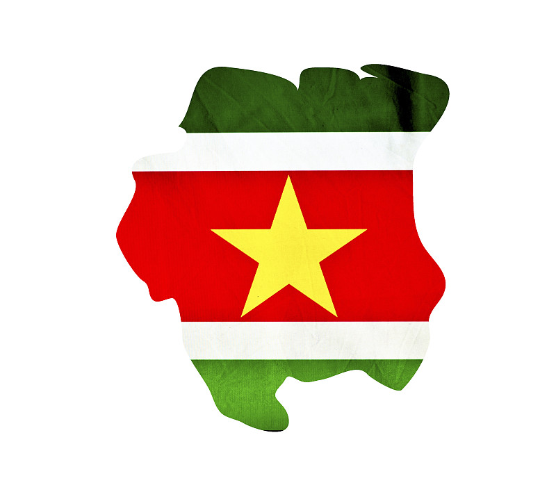 苏里南孤立地图
