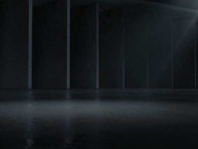 产品展示与聚光灯的背景。三维渲染