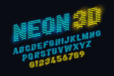 霓虹3d字体