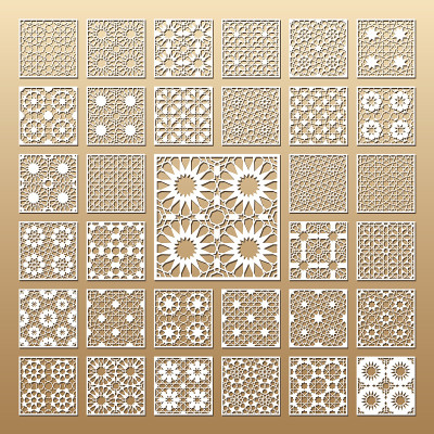 Arabic geometric panel