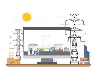 nuclear energy in screen monitor with transmission