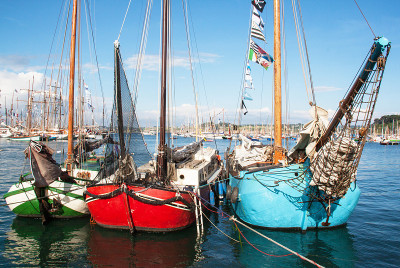 Tjalk，旧荷兰船，Douarnenez, finistere
