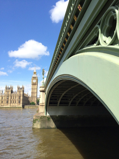 英国伦敦的大本钟和国会大厦。