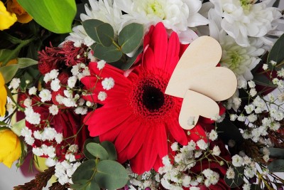 情人节插花。
