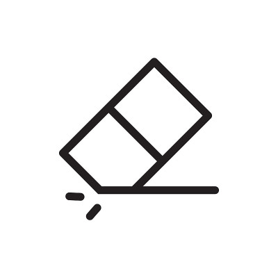 橡皮图标矢量插图模板