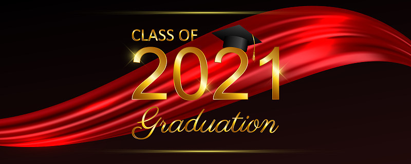 2021级毕业文字设计贺卡，邀请或横幅