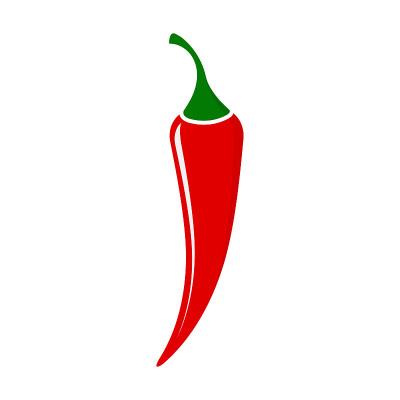 Red hot chili pepper isolated on white background