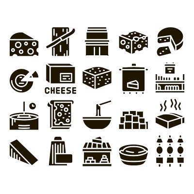 奶酪，乳制品，食品，字形，向量