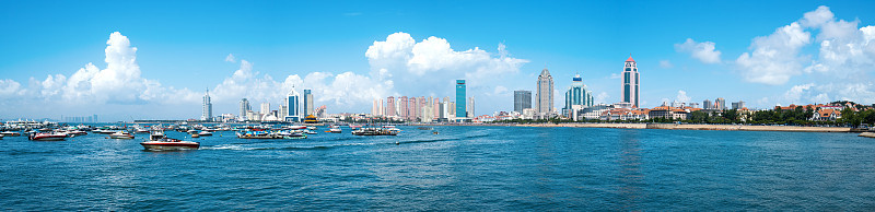 美丽的城市天际线，中国青岛