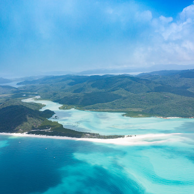 Whitehaven海滩和Whitsundays，昆士兰，澳大利亚