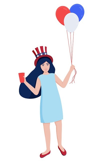 爱国的美国女孩