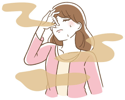 口臭女性插画