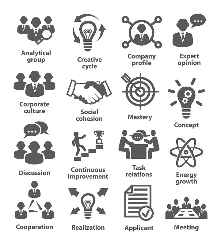 企业管理图标。包14。