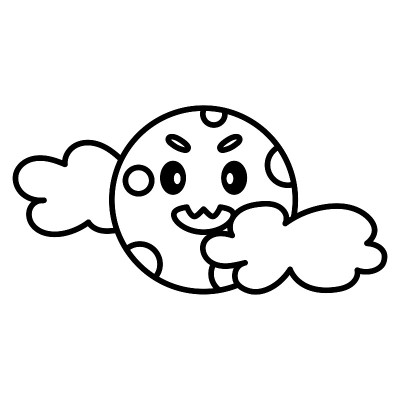 可爱的月亮卡哇伊