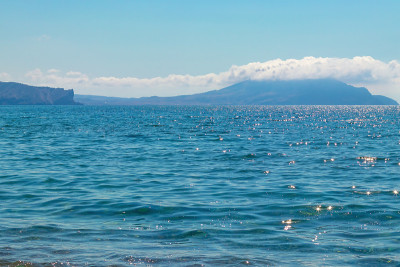 Beautiful landscape from the beach of the New Worl