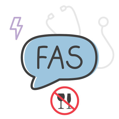 FAS (fetal alcohol syndrome) medical acronym conce