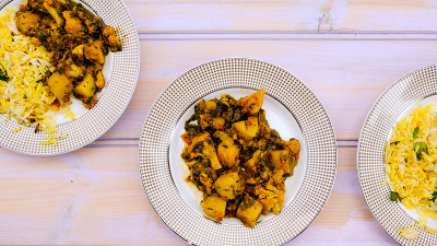 印度风格素食Aloo Gobi Saag