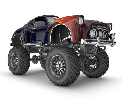 怪物卡车。3 d图像。