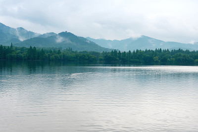 风景迷人的西湖，杭州，中国