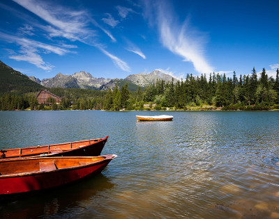 高山山地湖