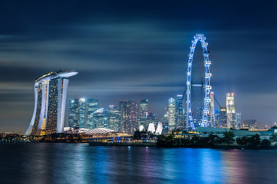 夜晚的新加坡