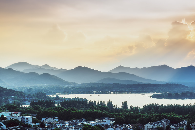 杭州西湖的美丽风景