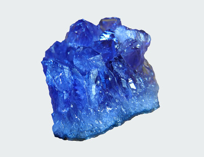 蓝紫水晶石头。