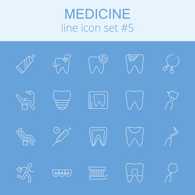 Medicine icon set
