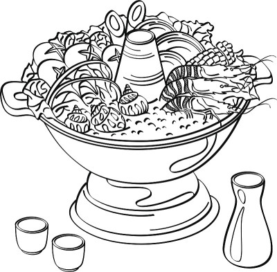 火锅的食物