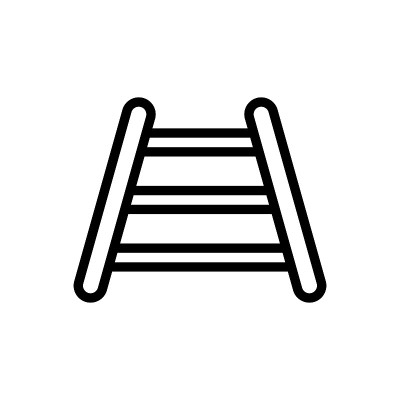 狗训练楼梯图标矢量轮廓插图