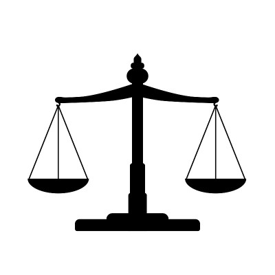 缩放正义矢量插图。正义设计的好模板。