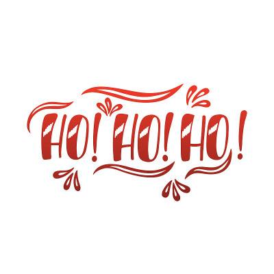 喂!喂!喂!手绘书法文字。假日排版设计。圣诞贺卡。
